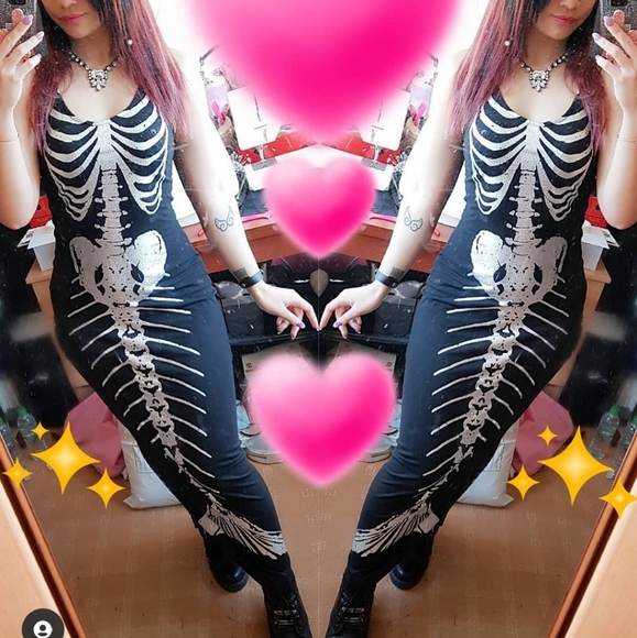 ONE SMALL LEFT! [NEW] Iron Fist Bone Deep Bodycon Dress - Picture 13 of 16